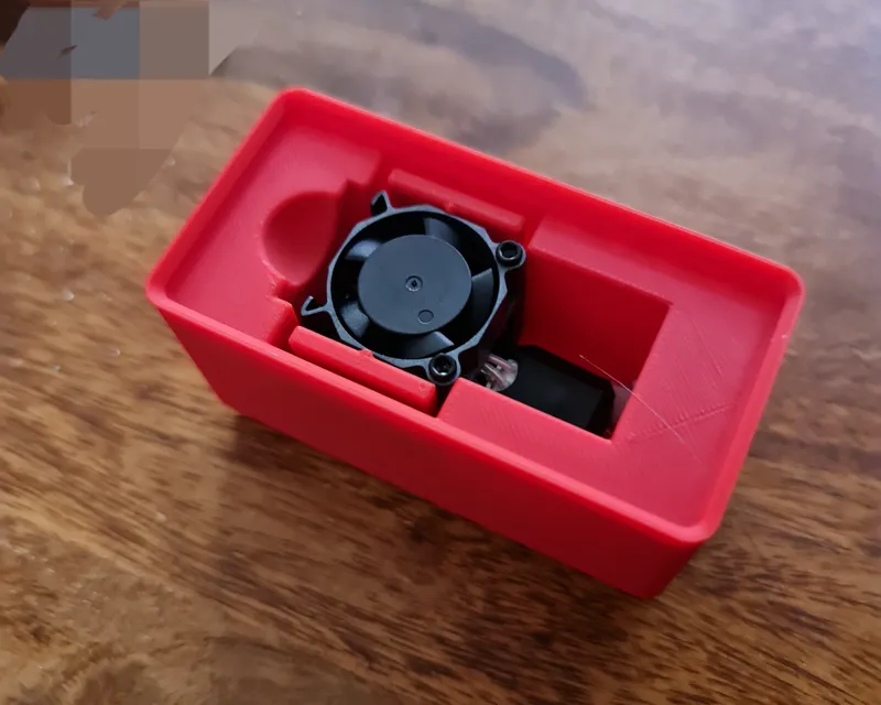 Gridfinity holder for bambulab nozzles with fan