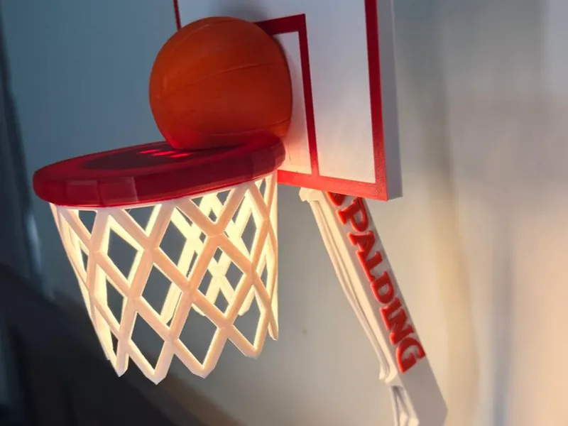 kit001 Lampara Basquetbol con soporte para cama 