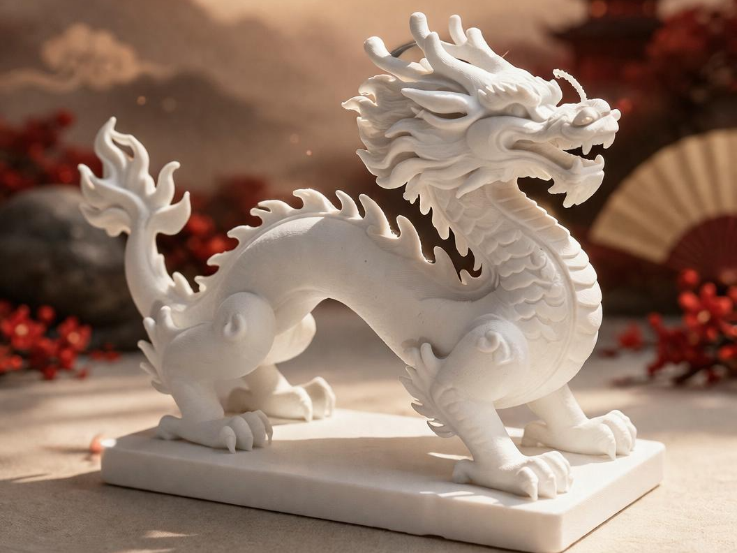 Imperial Minimal Dragon – Chinese Style 3D Print