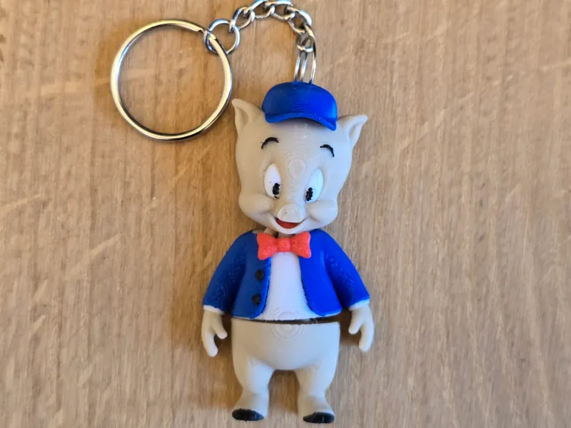 Porky pig flexi keychain