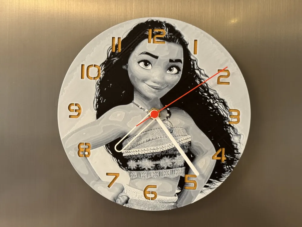 wall / desk clock Vaiana Moana by cP3D MakerWorld: Download Free 3D Models