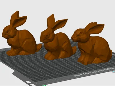 3d Scanned Wood Bunny´s (Hand Carved)