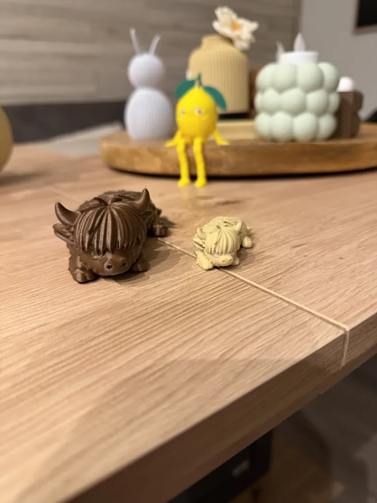 Flexi Highland Cow – Cute & Articulated - Free 3D Print Model - MakerWorld