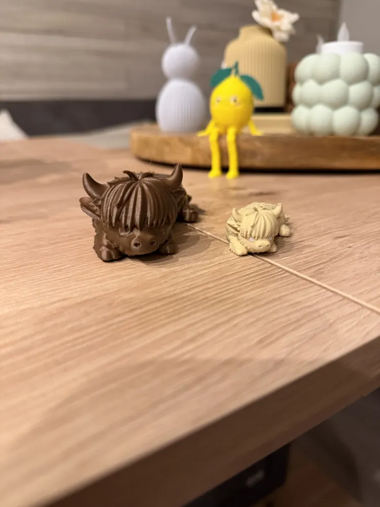 Flexi Highland Cow – Cute & Articulated - Free 3D Print Model - MakerWorld