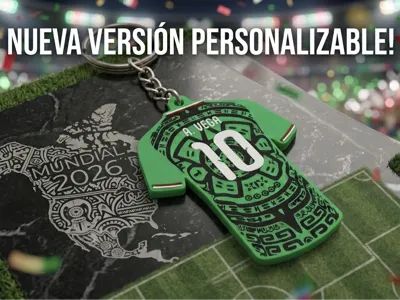 Customizable Mexico Jersey Keychain - World Cup 2026