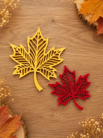 Letrero o emblema decorativo: Decorative Maple Leaf – Autumn Decor — vista de referencia 2