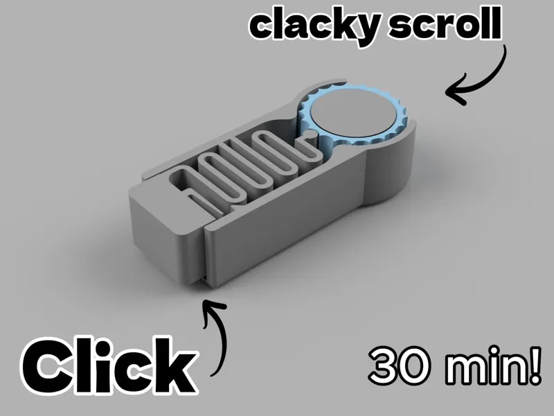 Click Clacky Scroll - print-in-place Fidget Toy