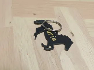 Customizable Galloping Horse Name Tag & Keychain