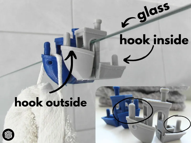 Shower Hook Benchy (8mm Glass)