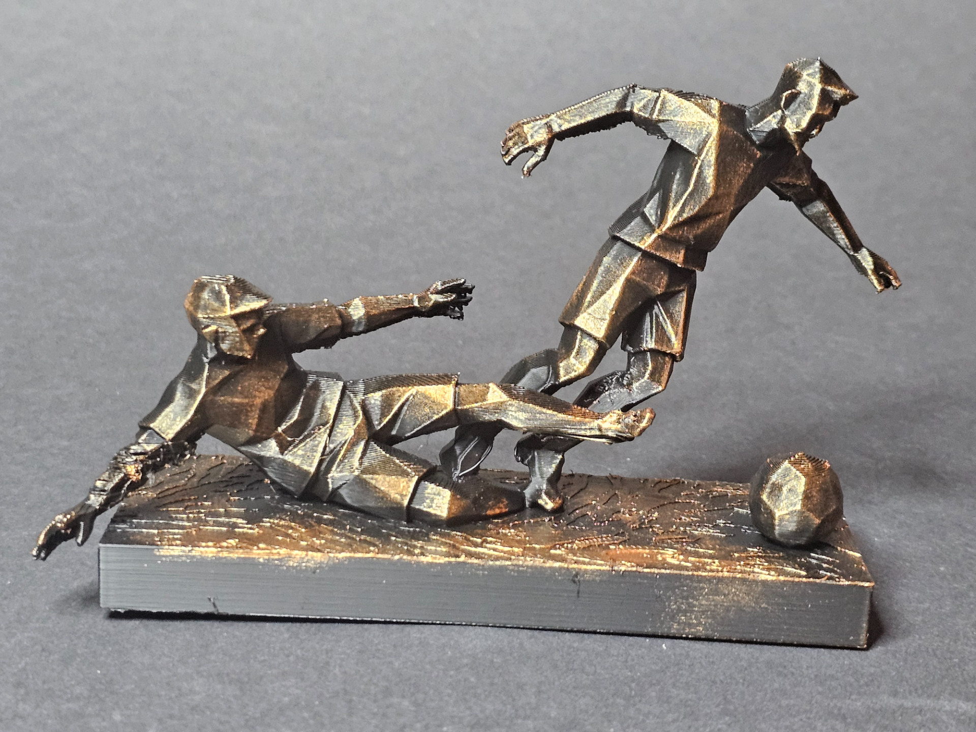 Low-Poly Football Foul Sculpture