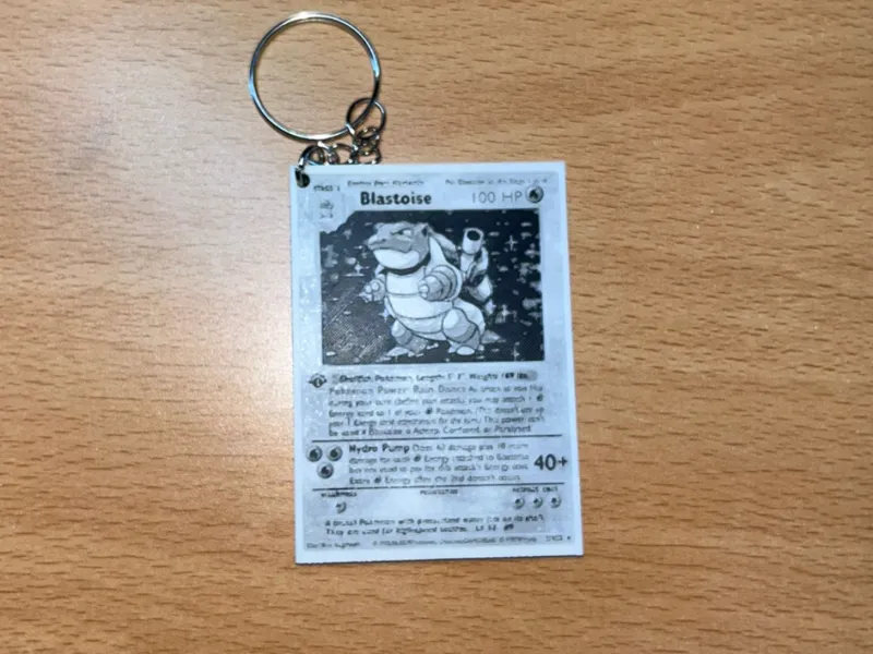 Llavero carta pokemon blastoise