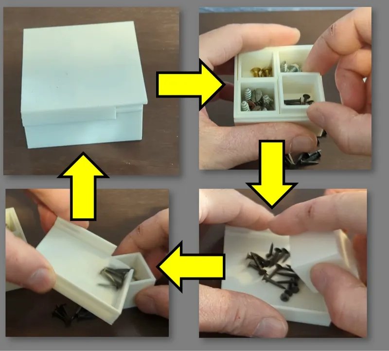 Small Part Organizer With Removable Bins