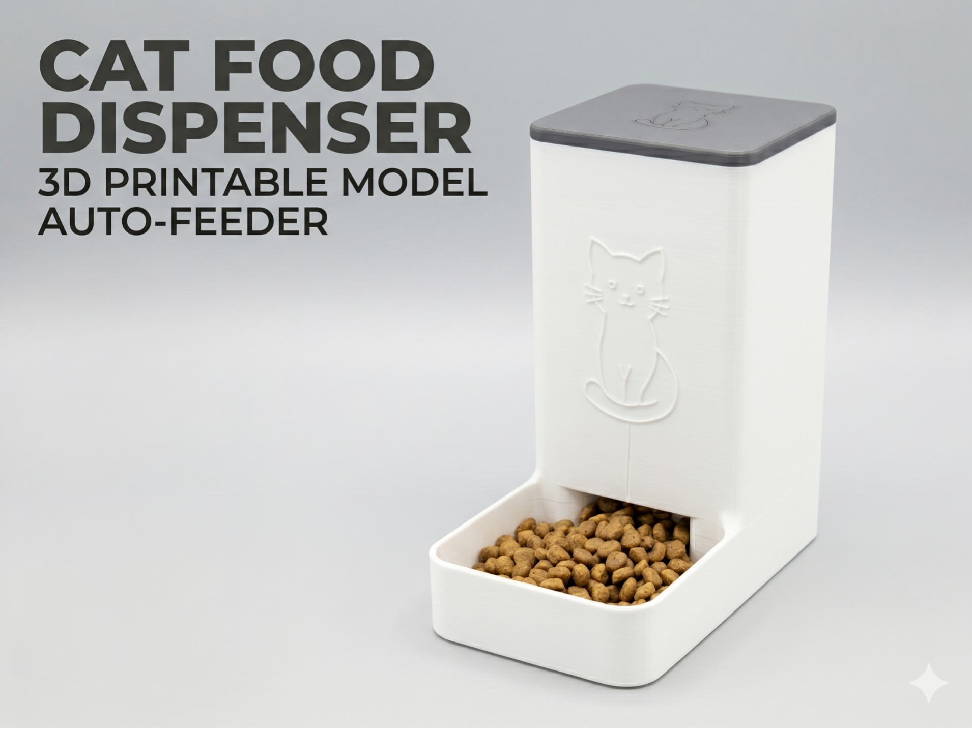Minimalist Cat Food Dispenser - No hardware