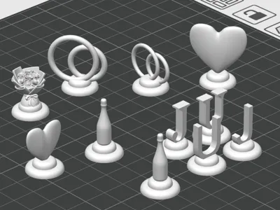 Miniature figures Monopoly, board games, wedding