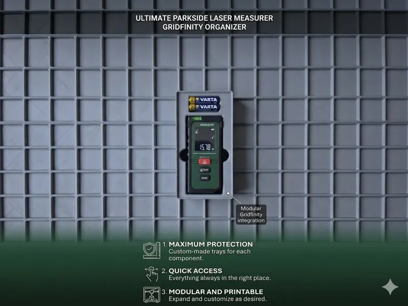 PARKSIDE Laser Distance Measurer Gridfinity Box