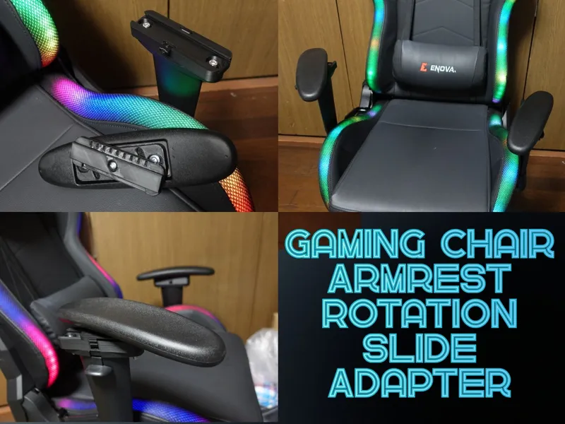 Gaming Chair Armrest Rotation & Slide Adapter