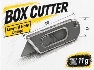 Box Cutter Utility Knife with Lanyard Hole