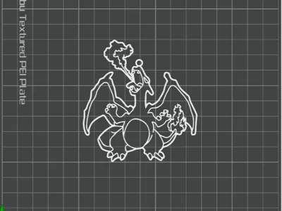 Charizard Line Art – 3D Print