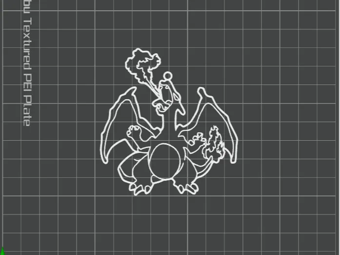Charizard Line Art – 3D Print