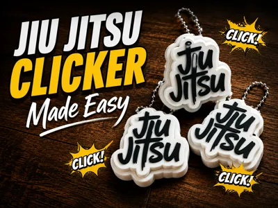 Jiu Jitsu clicker fidget keychain