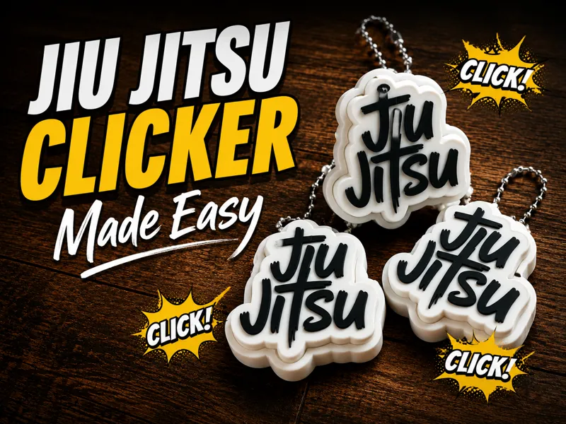Jiu Jitsu clicker fidget keychain