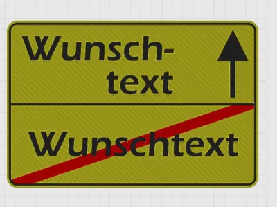 Town Sign Custom Text