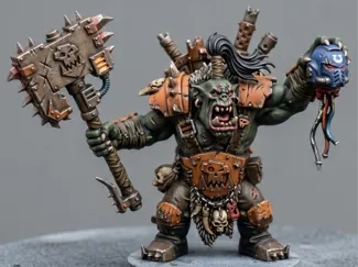 Ork Warrior Holding Marines Head