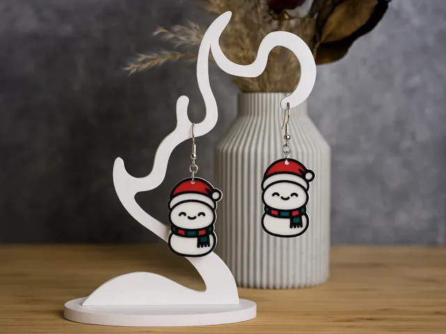 Boucles d’oreilles “Bonhomme de Neige”