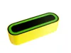 Oval case with magnetic plate