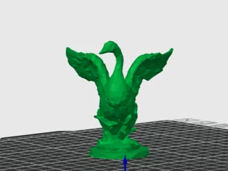 Low Poly Goose Chess Piece 