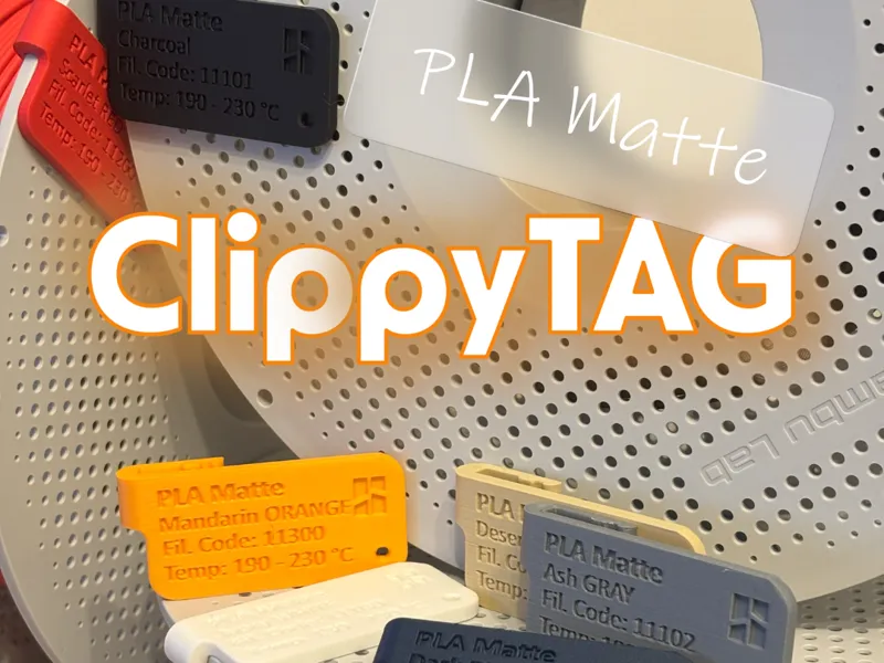 ClippyTAG: PLA Matte - Filament Clip Tag
