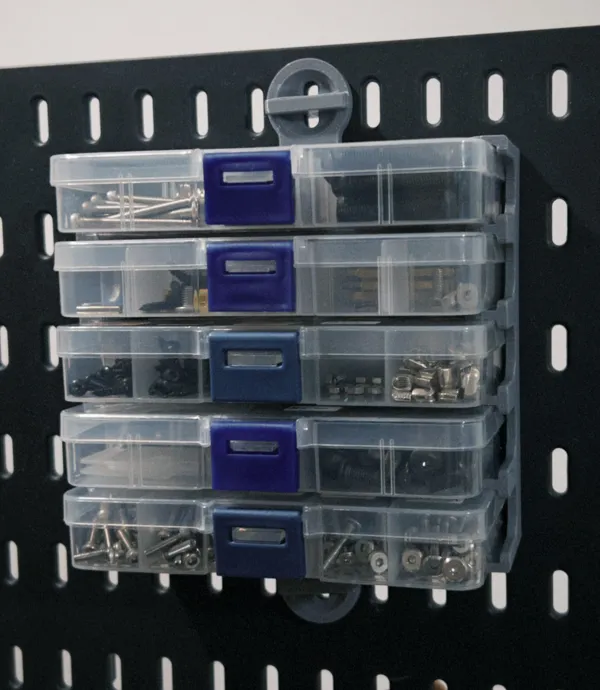 Support de boîtes à petites pièces pour panneau Skadis IKEA