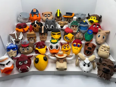 COLLEGE MASCOT HEADS