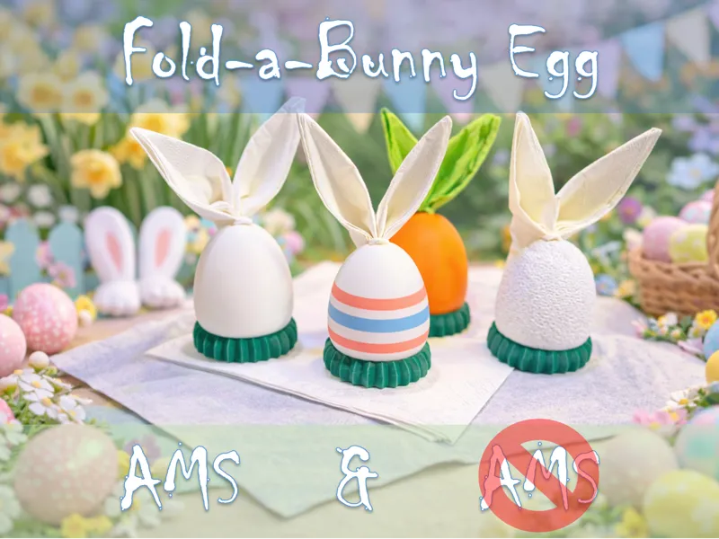 Fold-a-Bunny Egg Easter Napkin Holder