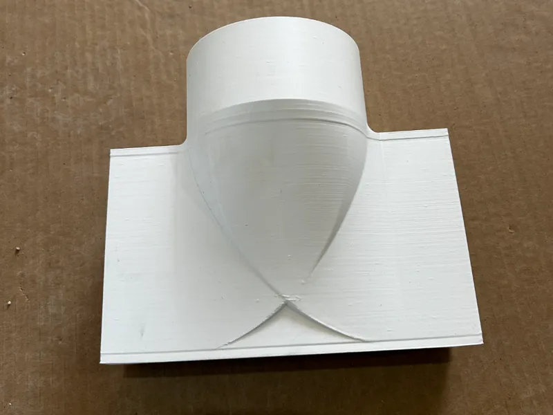 Luftkanal‑Adapter 100 mm 110×55 mm (Rechts)