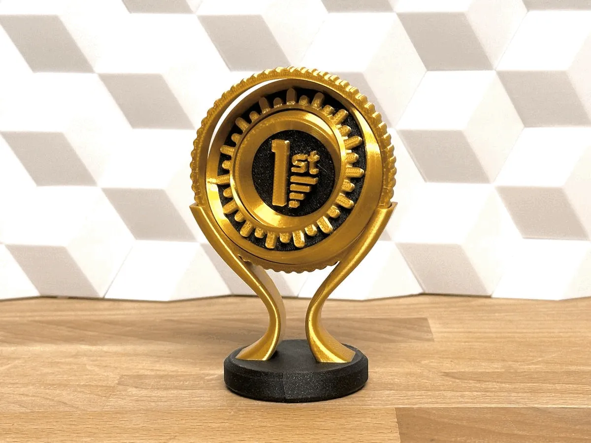 Fidget Medal Trophy (customize and spin!) view 3