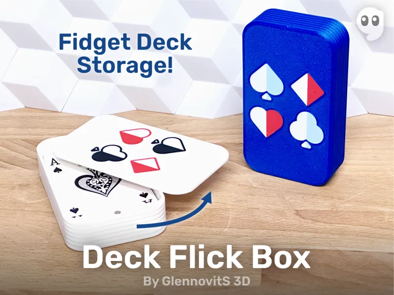 Deck Flick Box (fidget card game magnetic storage)