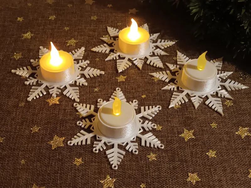 Christmas tealight LED candlestick - 4 variants