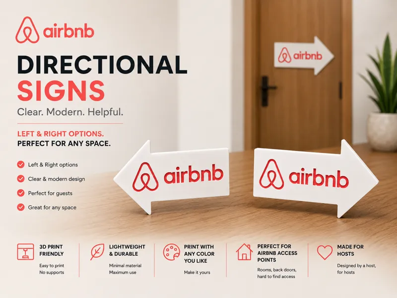Airbnb Directional Signs- Right and Left- V1