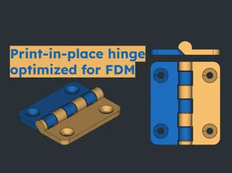 Printed in place hinges