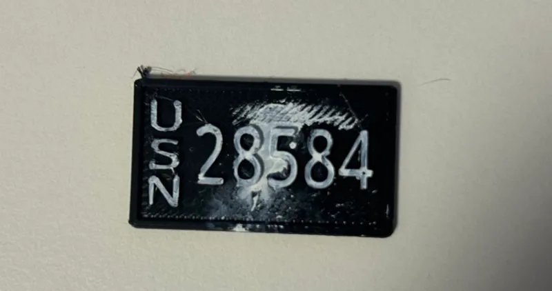 US Military License Plate 1:12