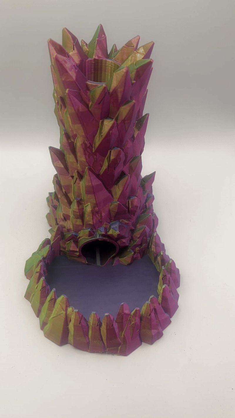 Crystal Dice Tower v2