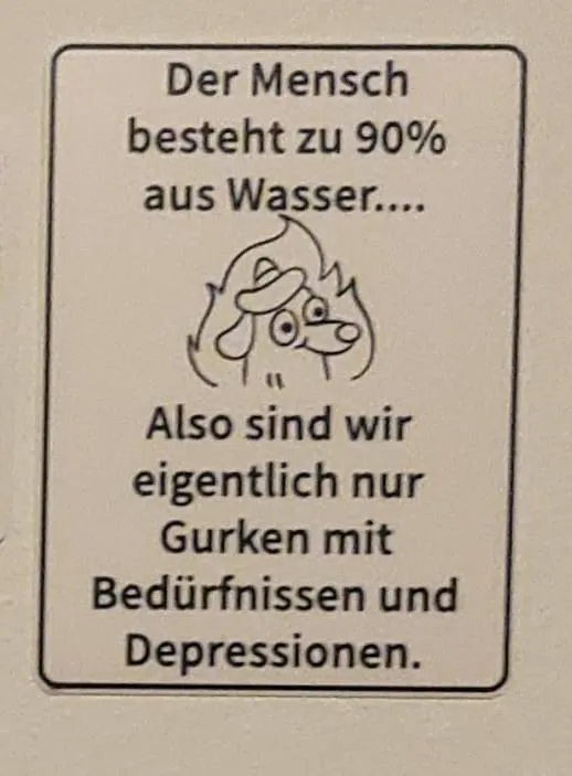 Wir sind Gurken... Schild