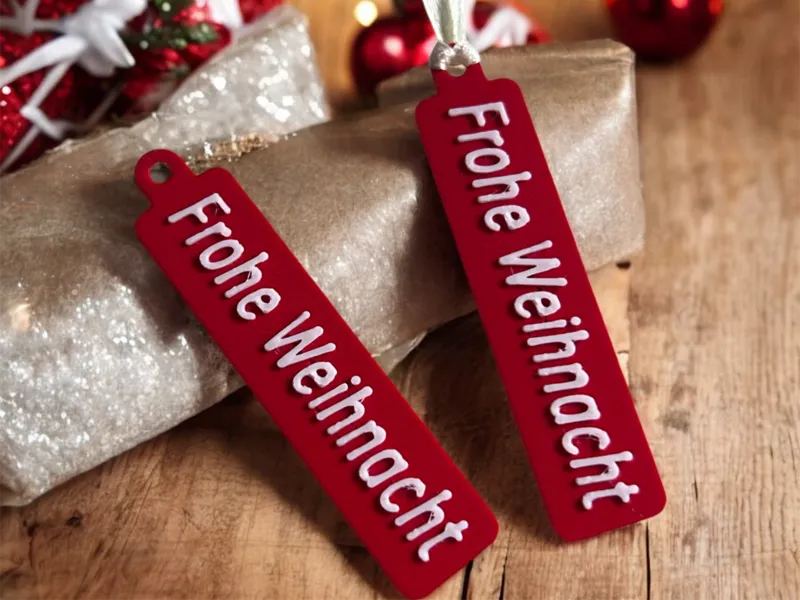 Anhänger Frohe Weihnacht für Geschenke
