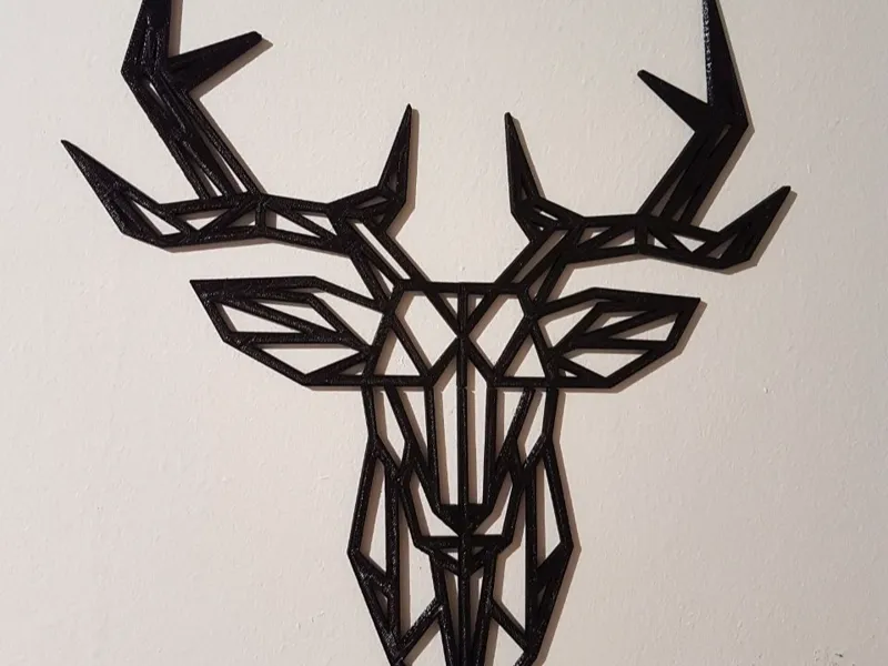 Geometric Deer Wall Sculpture