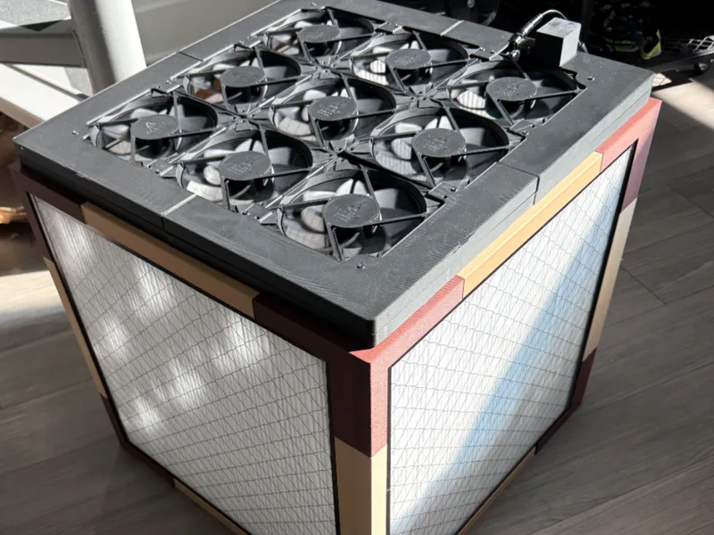 Corsi-Rosenthal frame and PC box fan structure 