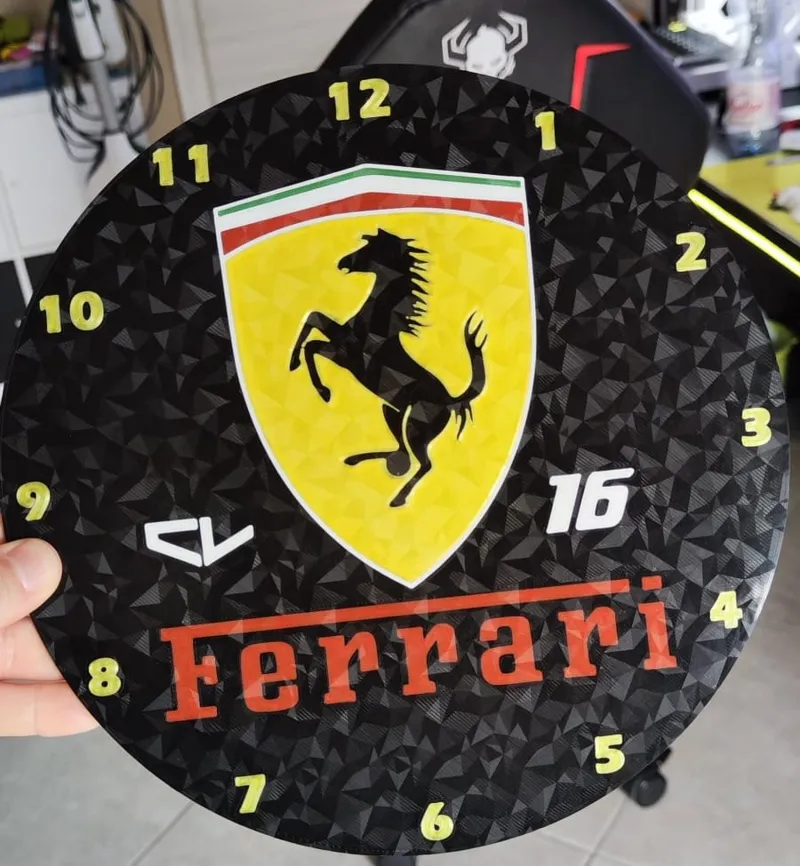 WALL CLOCK FERRARI