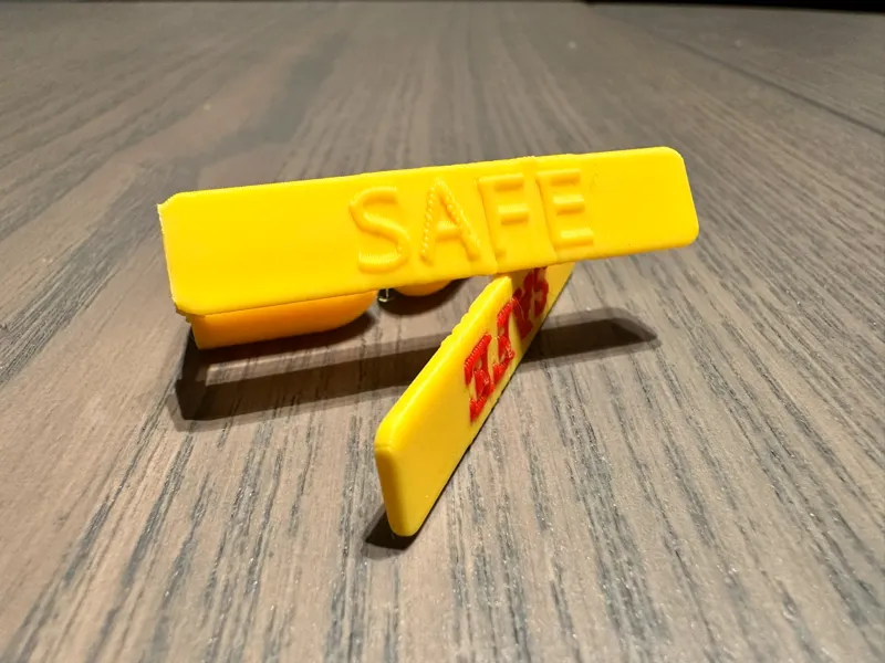 Walther PDP Safety Flag - relief Text