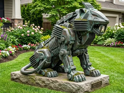 Liger Garden Statue