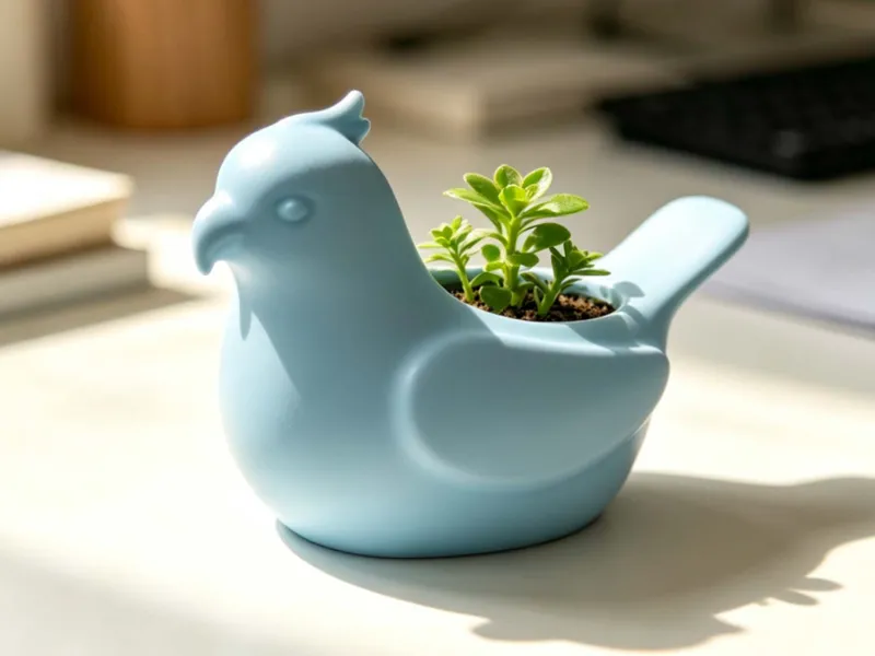 小鸟盆栽
